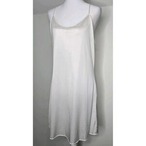 Vintage Vassarette Ivory/white Nylon Slip Dress Minimalist Chemise Size M/L 38